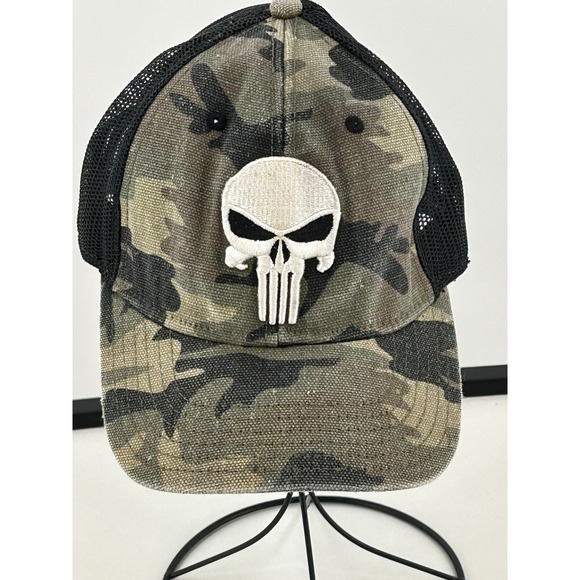 Marvel Other - Marvel Punisher Skull Camp Trucker Hat Mesh napack Tactical Y2K Streetwear